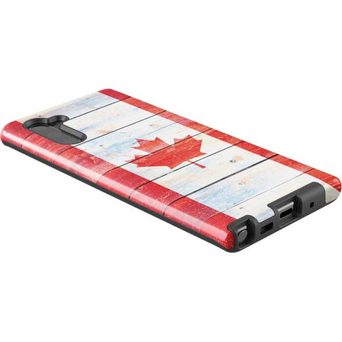 Canada Flag Light Wood Galaxy Note 10 Pro Case